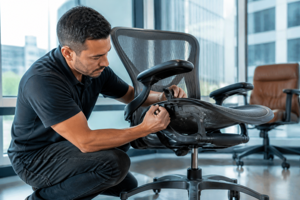 Herman Miller chairs versus leather executive seating for client-facing offices