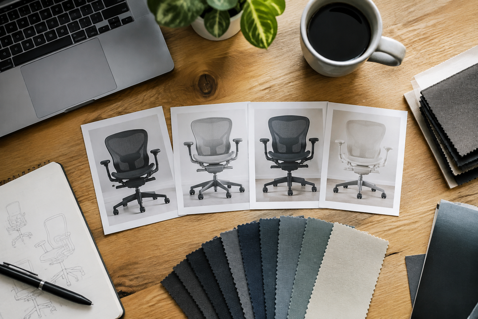 Which Aeron chairs colors hold up best in a home office video call